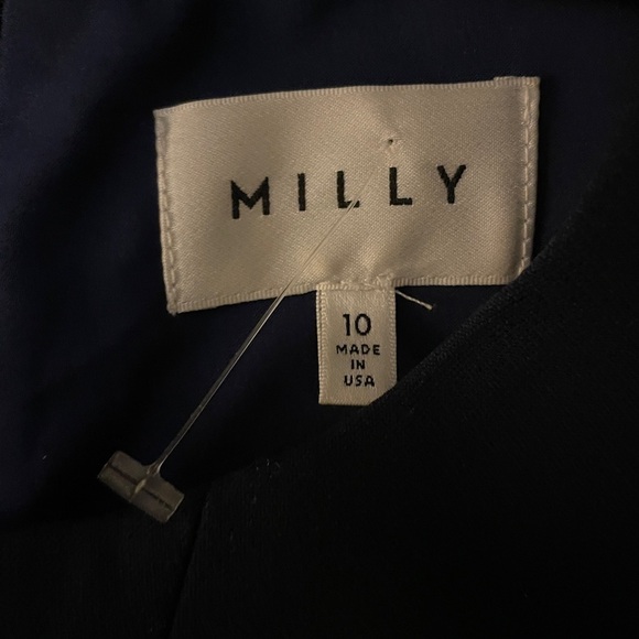 Milly Navy Blue Peephole Sleeveless Sheath Dress - Picture 10 of 11